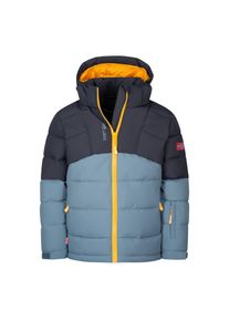 Funktionsjacke Trollkids "KIDS GRYLLEFJORD JACKET", Kinder, Gr. 176, grau (schwarz, steel), Web, Obermaterial: 100% Polyester. Futter: 100% Polyester. Wattierung: 100% Polyester, unifarben mit Farbeins&auml;tzen, normal, hoch geschlossener Ausschnitt, eingefasste Kante mit Klettverschluss, Jacken Funktionsjacke, f&uuml;r sportliche Aktivit&auml;ten und Outdoor-Abenteuer, winddicht