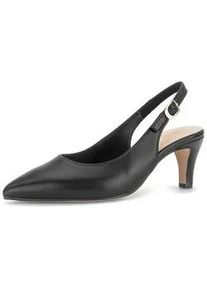 Slingpumps Gabor "Slingpumps", Damen, Gr. 38, schwarz, Schuhe Slingpumps