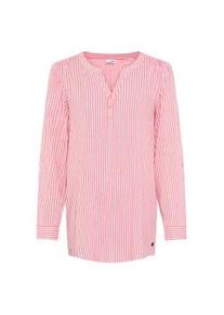 Schlupfbluse Kangaroos, Damen, Gr. 38, pink gestreift, Web, Obermaterial: 100% Viskose, figurumspielend h&uuml;ftbedeckend, Rundhals, 1-Knopf-Manschette krempelbar, Blusen Schlupfbluse, Langarmbluse, figurumspielende Passform, Rundhalsausschnitt