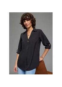 Klassische Bluse Laura Scott, Damen, Gr. 44, schwarz, Web, Obermaterial: 100% Polyester, unifarben, Blusen Bluse, feminin geschnitten, unifarben, aus Polyester