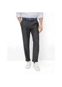 Chinohose Brax "Style EVANS", Herren, Gr. 29, Normalgr&ouml;&szlig;en, graphit, Web, 100% Leinen, Hosen Chinohose