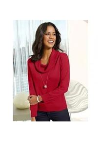 Wasserfallpullover "Pullover", Damen, Gr. 36, rot, 55% Baumwolle, 45% Viskose, unifarben, Pullover