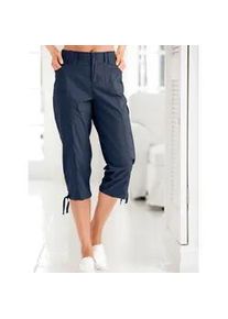 Caprihose Casual Looks, Damen, Gr. 54, Normalgr&ouml;&szlig;en, blau (marine), 98% Baumwolle, 2% Elasthan, unifarben, 3/4-L&auml;nge, Hosen Caprihose