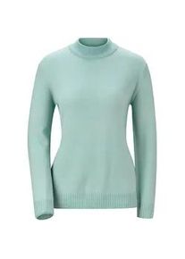 Classic Dog Stehkragenpullover CLASSIC "Pullover", Damen, Gr. 54, gr&uuml;n (mint), 100% Schurwolle, unifarben, Pullover Stehkragenpullover