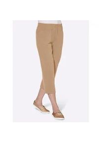 Caprihose Classic Basics, Damen, Gr. 48, Normalgr&ouml;&szlig;en, beige, 100% Baumwolle, unifarben, 3/4-L&auml;nge, Hosen Caprihose