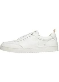 Sneaker N91 "Court M AB Herrensneaker", Herren, Gr. 42, wei&szlig;, Leder, Schuhe Sneaker, Turnschuh Leder handgefertigt, sportlicher Freizeitschuh Herren