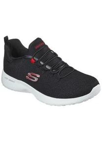 Slip-On Sneaker Skechers "DYNAMIGHT", Herren, Gr. 45, schwarz (schwarz, rot), Synthetik, Textil, Schuhe Modernsneaker Sneaker low, Slipper, Freizeitschuh, Trainingschuh mit Memory Foam-Innensohle