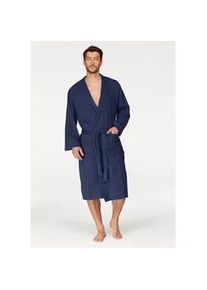 Unisex-Bademantel OTTO HOME "Travel, ideal f&uuml;r Sauna & Spa, Hotelbademantel, Morgenmantel" Gr. XXL, blau (marine), L:125cm, Leichtfrottee, Hausm&auml;ntel, Bademantel, f&uuml;r Damen & Herren, leichte Qualit&auml;t, langer Bademantel, S-3XL