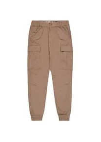 Cargohose Alpha Industries "Airman Pant", Damen, Gr. 30, Normalgr&ouml;&szlig;en, grau (taupe), Obermaterial: 98% Baumwolle, 2% Elastan; Futter: 100% Baumwolle, Hosen Cargohose