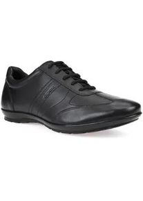 Schn&uuml;rschuh Geox "UOMO SYMBOL", Herren, Gr. 46, schwarz, Leder, Schuhe Schn&uuml;rschuh, Business Schuh, Sneaker in eleganter Form
