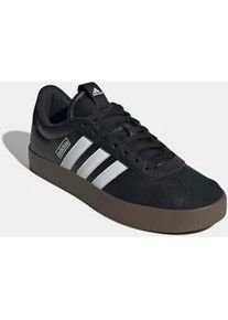 Sneaker Adidas SPORTSWEAR "VL COURT 3.0", Herren, Gr. 46,5, schwarz-wei&szlig; (core schwarz, ftwr wei&szlig;, gum5), Leder, Synthetik, Schuhe Sneaker, inspiriert vom Design des Adidas samba
