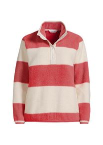 LANDS' END Teddy-Pullover mit Druckknopf-Leiste, Damen,  Pink, by Lands' End