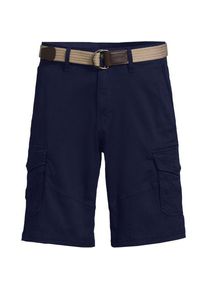 LANDS' END Cargo-Shorts mit G&uuml;rtel, Herren,  Blau, by Lands' End