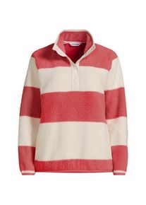 LANDS' END Teddy-Pullover mit Druckknopf-Leiste, Damen,  Pink, by Lands' End
