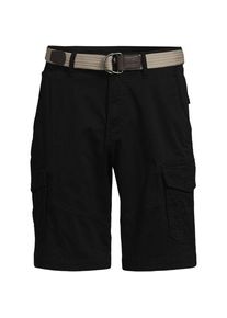 LANDS' END Cargo-Shorts mit G&uuml;rtel, Herren,  Schwarz, by Lands' End
