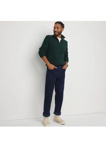 LANDS' END Stretch-Jeans mit Flanellfutter und Komfortbund, Classic Fit, Herren,  Blau, Elasthan/Baumwoll-Mischung, by Lands' End