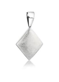 Kettenanh&auml;nger NENALINA "Karo Geo Viereck Trend Minimal 925 Silber", grau, Schmuckanh&auml;nger, Damen, onesize, ohne Stein, Silber 925 (Sterlingsilber), Kettenanh&auml;nger
