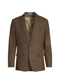 LANDS' END Classic Fit Blazer aus Leinenmix, Herren,  Braun, Leinen/Baumwoll-Mischung/Viskose-Mischung, by Lands' End