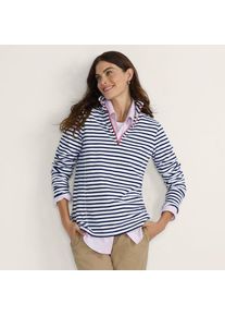 LANDS' END Anyweather Fleece-Pullover mit Rei&szlig;verschluss, Damen,  Wei&szlig;, Polyester, by Lands' End