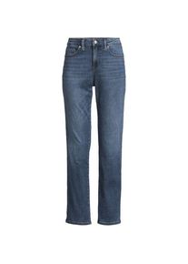 LANDS' END All-Day CoolMax Straight Fit Jeans Mid Waist, Damen,  Wei&szlig;, by Lands' End