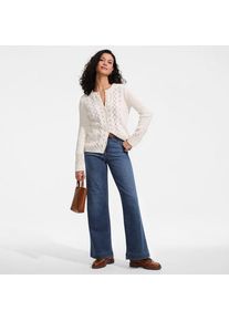 LANDS' END All-Day CoolMax Jeans Mid Waist mit weitem Bein, Damen,  Blau, by Lands' End