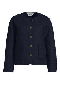 LANDS' END Steppjacke aus Leinenmix, Damen,  Blau, by Lands' End