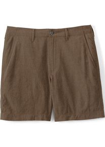 LANDS' END Soft Ease Classic Fit Leinenmix-Shorts f&uuml;r Herren, 18 cm, Herren, size: regular, Braun, Leinen/Baumwoll-Mischung, by Lands' End