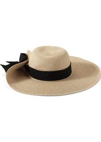 LANDS' END Stroh-Hut mit breitem Rand, Damen,  Wei&szlig;, by Lands' End