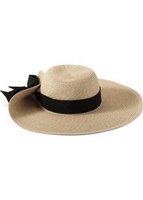 LANDS' END Stroh-Hut mit breitem Rand, Damen,  Wei&szlig;, by Lands' End