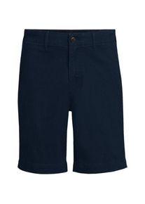 LANDS' END Classic Fit Stretch-Chinoshorts mit Komfortbund, 23 cm, Herren,  Blau, Elasthan/Baumwoll-Mischung, by Lands' End