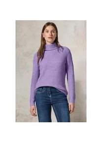 Rollkragenpullover Cecil, Damen, Gr. XXL46, lila (gentle lila melange), Web, 78% Baumwolle, 22% Polyacryl, unifarben, normal normal, hoch geschlossener Ausschnitt, B&uuml;ndchen, Pullover Rollkragenpullover, im soften Baumwoll-Mix