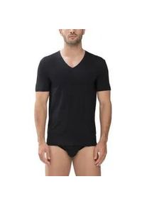 Unterziehshirt Mey "Dry Cotton", Herren, Gr. 10 (4XL), N-Gr, schwarz, Single Jersey, Obermaterial: 57% Baumwolle, 38% Polyester, 5% Elasthan, unifarben, k&ouml;rpernah, V-Ausschnitt, Unterhemden, mit V-Ausshnitt und Halbarm