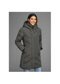 Winterjacke Kangaroos, Damen, Gr. 48, gr&uuml;n (dunkelgr&uuml;n), Obermaterial: 100% Polyester. Futter: 100% Polyester. Wattierung: 100% Polyester, figurumspielend, Rippb&uuml;ndchen, Jacken Winterjacke, mit hochschlie&szlig;endem Kragen, gef&uuml;tterte Kapuze