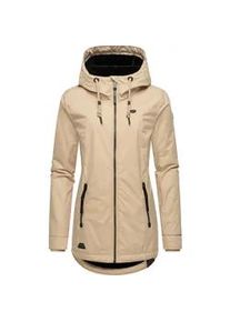 Winterjacke Ragwear "Zuzka Winter", Damen, Gr. XL (42), grau (helltaupe), Au&szlig;enmaterial: 100% Polyester; Innenfutter: 100% Polyester; Kapuzenfutter: 100% Polyester; Wattierung: 100% Polyester, tailliert Po-bedeckend, mit Knopf Rippstrickb&uuml;ndchen mit Druckknopf, Jacken Winterjacke, Wasserdichter Winterparka mit Teddyfleece Innenfutter