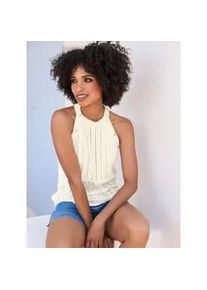 Strickpullover Heine "Twinset", Damen, Gr. 36, beige (ecru), 65% Polyacryl, 35% Polyamid, unifarben, Pullover Strickpullover