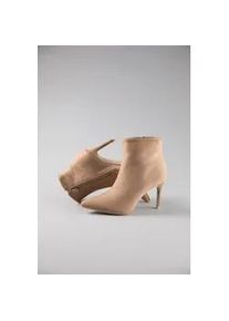 Stiefelette ANISTON SHOES, Damen, Gr. 41, beige, Velourslederimitat, Schuhe Stiefelette, Ankleboots in spitzer Form - NEUE KOLLEKTION