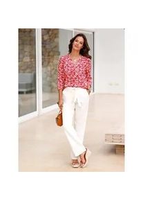 Schlupfbluse Inspirationen, Damen, Gr. 40, bunt (erdbeere, lindgr&uuml;n, bedruckt), 100% Viskose, bedruckt, gemustert, mehrfarbig, V-Ausschnitt, Blusen Schlupfbluse