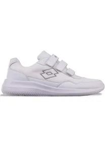 Sneaker Lotto, Herren, Gr. 50, wei&szlig; (wei&szlig;, leuchtendesgrau), Kunstfaser, Synthetik, clean, Schuhe Sneaker, - mit drei praktischen Klettverschl&uuml;ssen