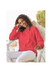 Strickpullover Heine "Pullover", Damen, Gr. 34, pink (grapefruit), 100% Baumwolle, gemustert, mehrfarbig, Pullover Strickpullover