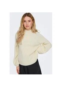 Stehkragenpullover Only "ONLKATIA LS DETAIL HIGHNECK CC KNT", Damen, Gr. L, grau (wei&szlig;cap gray detail:melange), Strick, Obermaterial: 50% Viskose, 27% Nylon, 23% Polyester, meliert, unifarben, regular fit, Rippb&uuml;ndchen, Pullover Stehkragenpullover