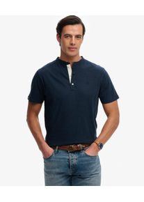 Superdry Herren Classic Cotton Linen Kurzarm-grandad-t-shirt Navy - Gr&ouml;&szlig;e: Xxl 1041210500758L6T005