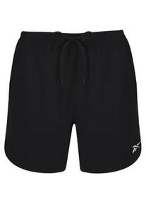 Badeshorts Reebok "Yale", Herren, Gr. S, N-Gr, schwarz, Microfaser, Polyester, clean, unifarben, Badehosen Badeshorts, mit Kordelzug und elastischem Bund, mit Logo, basic
