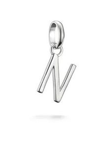 Charm Buchstabe Thomas Sabo "Charm Alphabet/Buchstabe - Connect", silber (silberfarben), Charms, Damen, N, Silber 925 (recycelt)