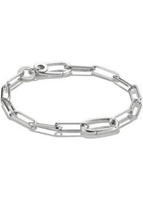 Charm-Armband Thomas Sabo "Charm Club Connect: Paperclip mit einem Connect Link" Gr. 19, silber (silberfarben), Armb&auml;nder, Damen, 19, Silber 925 (recycelt), Charm-Armband