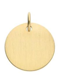 Adelia&acute;s Anh&auml;nger mit Gravur ADELIA ́S "Damen 585 Gold Gravurplatte Anh&auml;nger &Oslash; 14 mm", gold, Schmuckanh&auml;nger, Damen, Gold, f&uuml;r Damen