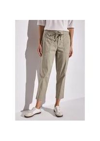 Cargohose Street One, Damen, Gr. 36, L&auml;nge 28, grau (buff grau), Web, 98% Baumwolle, 2% Elasthan, unifarben, loose fit kn&ouml;chelfrei, Hosen Cargohose, Middle Waist