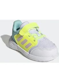 Klettschuh Adidas SPORTSWEAR "TENSAUR RUN 3.0 KIDS", M&auml;dchen, Gr. 25, gelb (cloud wei&szlig;, clear pink, hi, res gelb), Synthetik, Textil, Schuhe Klettschuh, f&uuml;r Kinder, mit Klettverschluss