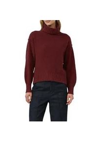 Strickpullover s.Oliver, Damen, Gr. 40, schwarz merlot, Strick, Obermaterial: 66% Baumwolle, 32% Polyester, 2% Elasthan, unifarben, l&auml;ssig geschnitten h&uuml;ftbedeckend, Rundhals, Flachstrickb&uuml;ndchen, Pullover Strickpullover, mit Rollkragen