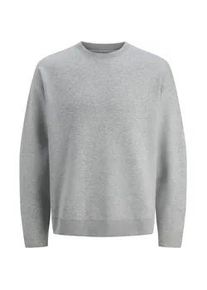 Jack & Jones Strickpullover JACK & JONES "JPRBLABRADFORT KNIT CREW NECK", Damen, Gr. M, grau (light grau melange), Strick, Obermaterial: 67% Polyester, 25% Polyacryl, 8% Nylon, meliert, relaxed fit normal, Rundhals, Pullover Strickpullover