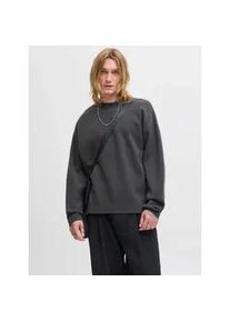 Jack & Jones Strickpullover JACK & JONES "JPRBLABRADFORT KNIT CREW NECK", Damen, Gr. M, volcanic ash, Strick, Obermaterial: 67% Polyester, 25% Polyacryl, 8% Nylon, unifarben, relaxed fit normal, Rundhals, Pullover Strickpullover